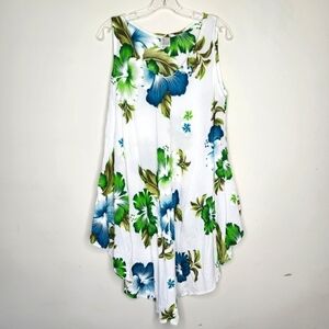 SUN CARL FREESIZE Exotic Tropical Flowy Floral Sun Dress
